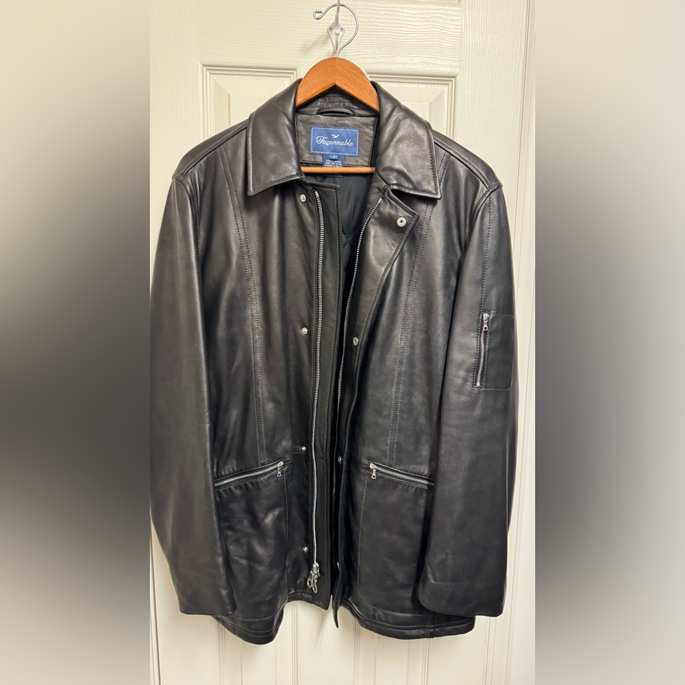 Falconabble Black leather Jacket